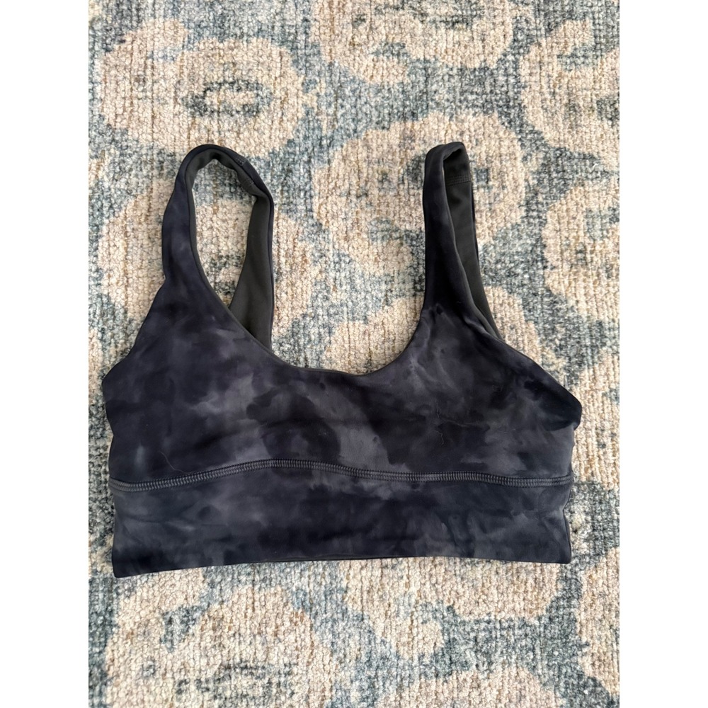 Lululemon Align Reversible Bra in Diamond Dye Pitch Grey Graphite Grey Size 6‎